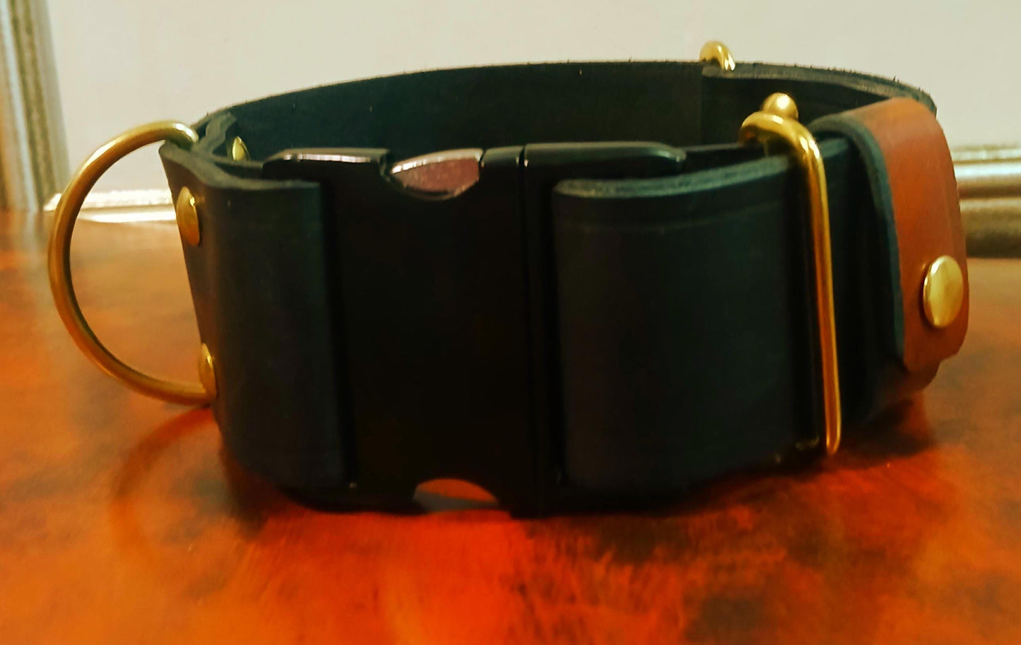 Leather Dog Collar, Quick Release, 1.5 or 2 inches wide, Adjustable, Customizable - Stone Rival Leather