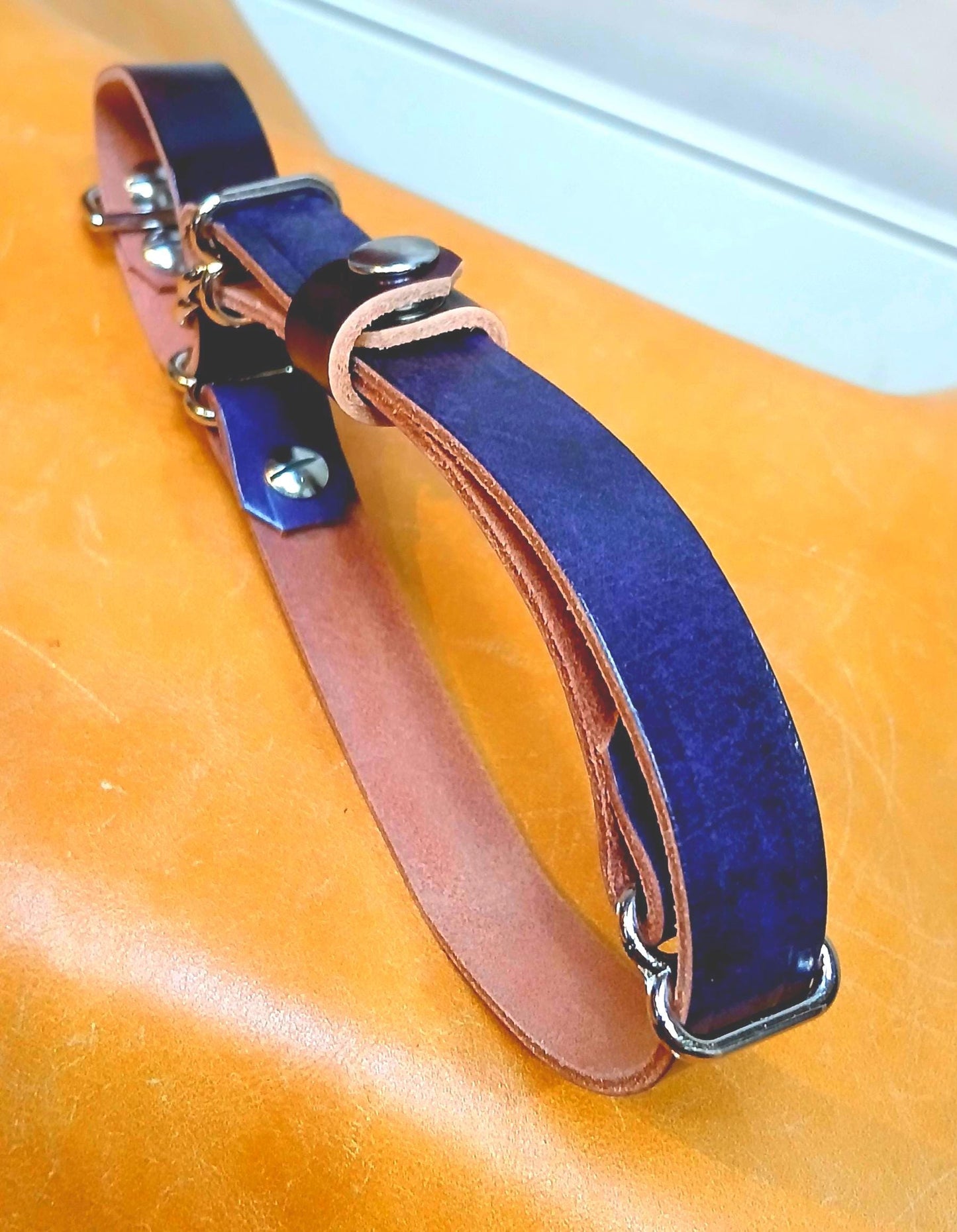 Hand Made Leather Dog Collar Martingale Collar
