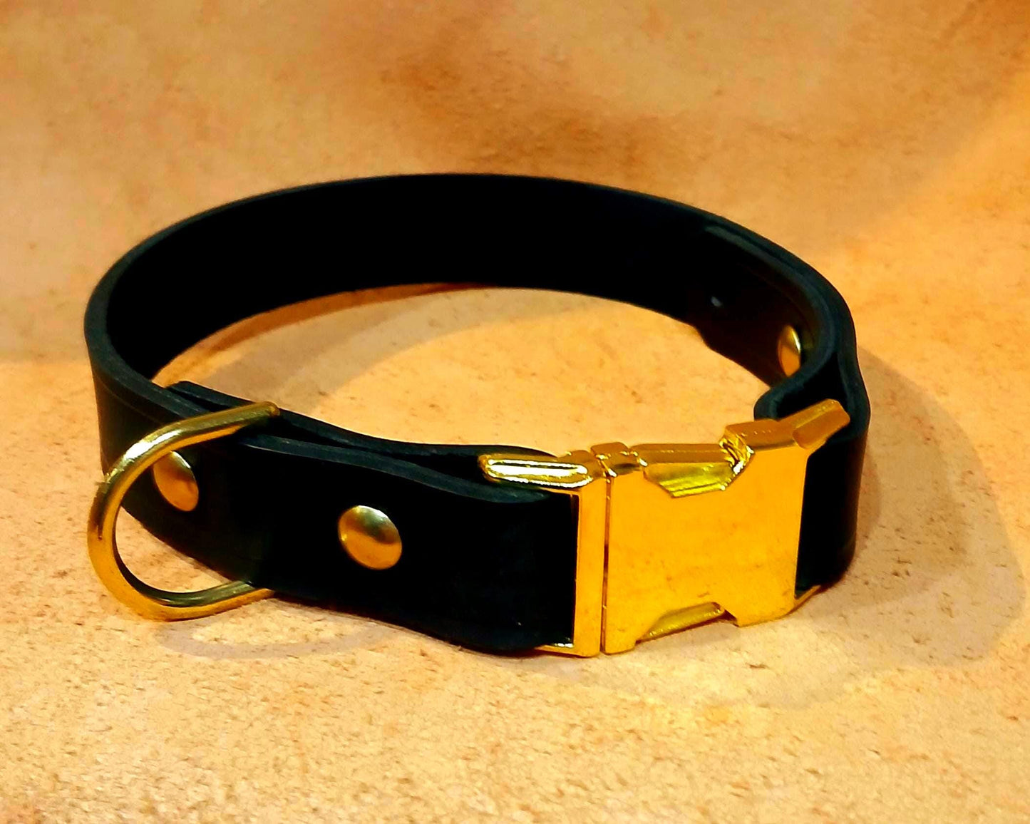 Hand Made Adjustable Leather Quick Release Dog Collar
