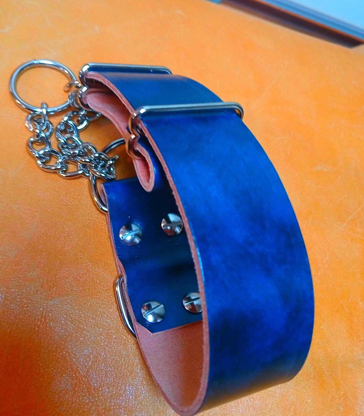 Handmade Leather Dog Collar Martingale Collar