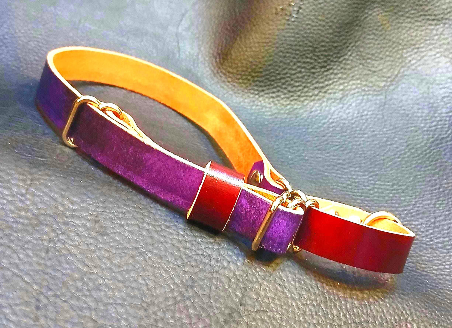 Hand Made Leather Dog Collar Martingale Collar