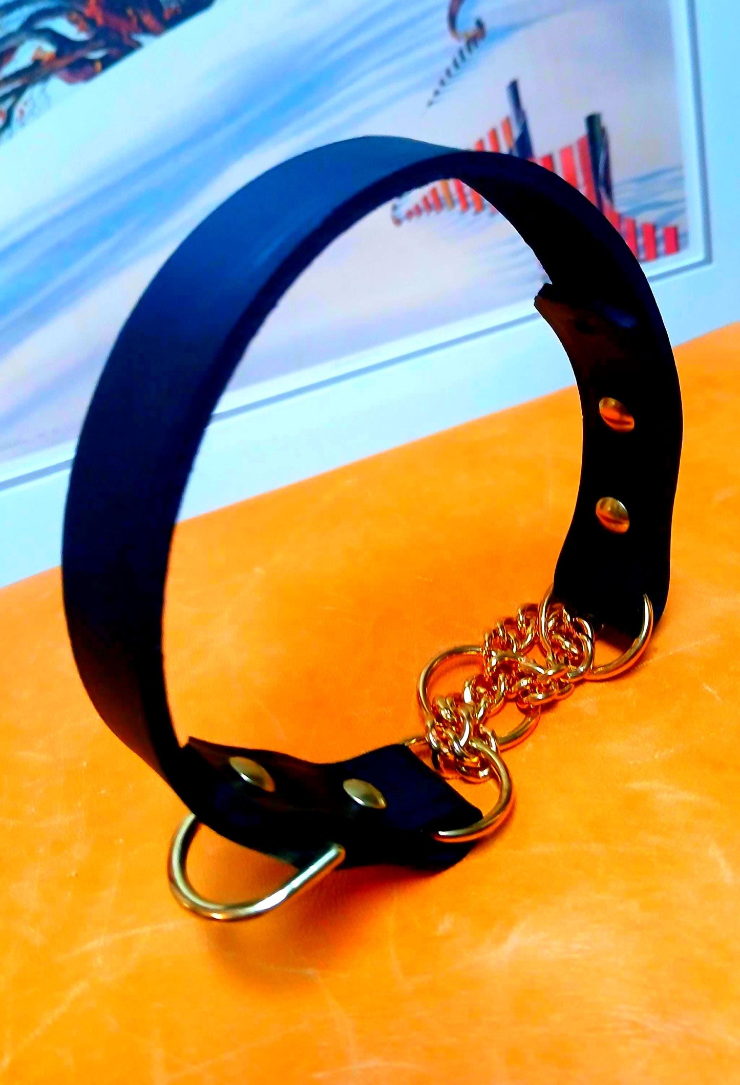 Hand Made Adjustable Leather Dog Collar