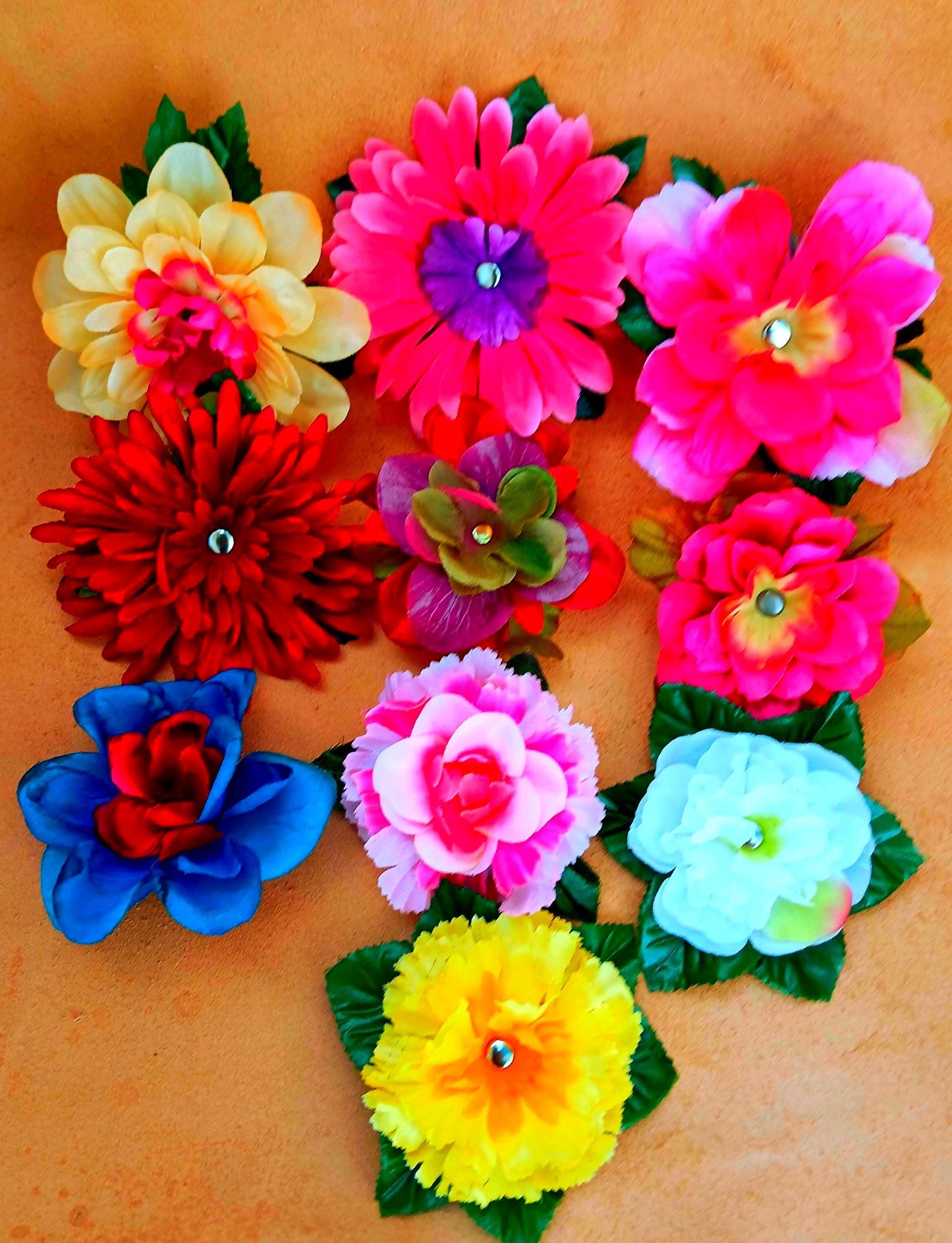 Handmade Leather Dog Collar with Snap On Forever Flower