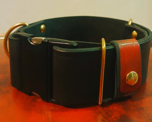 Hand Made Adjustable Leather Quick Release Dog Collar