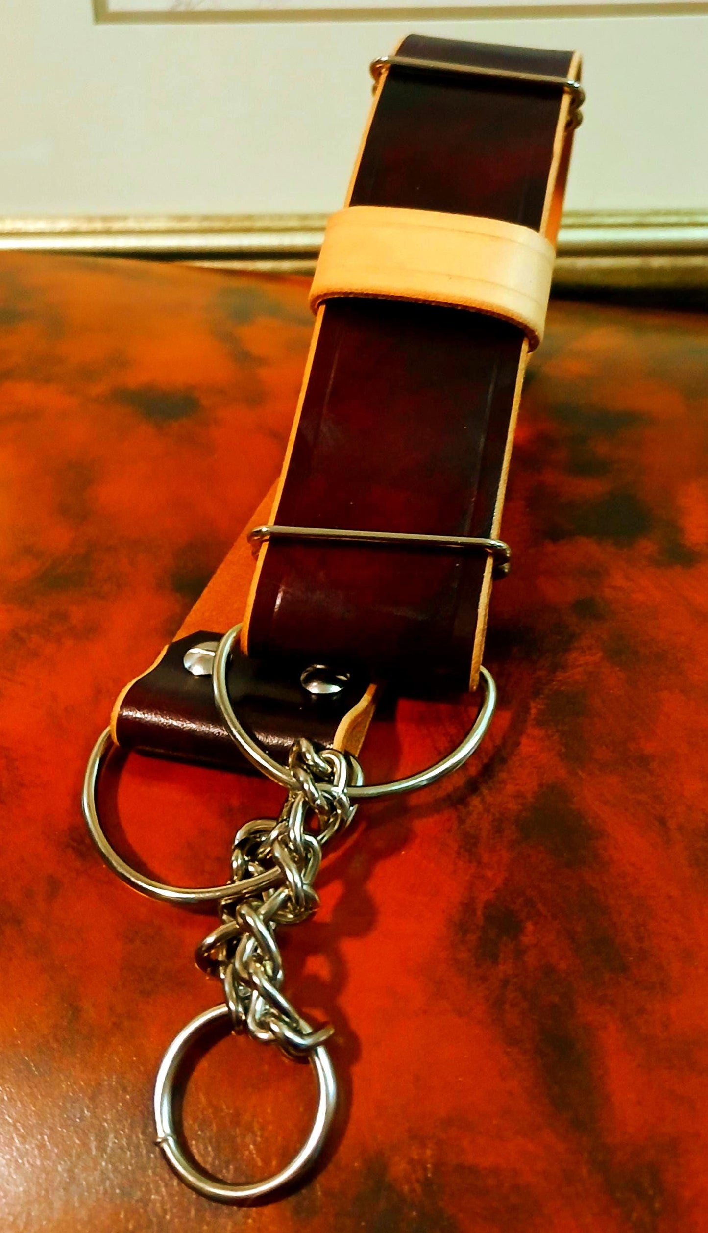 Hand Made Leather Adjustable Martingale Dog Collar