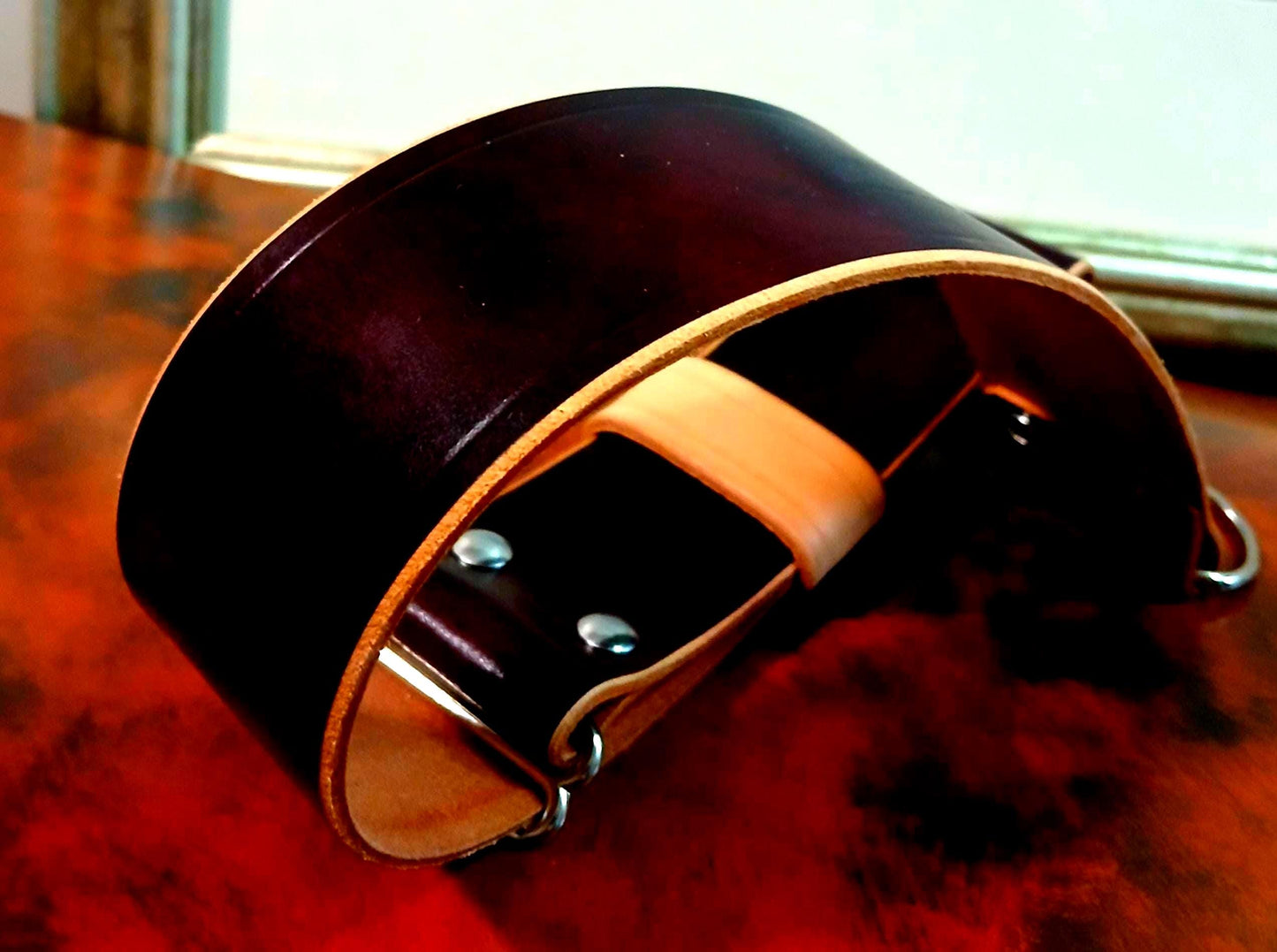 Hand Made Leather Adjustable Martingale Dog Collar