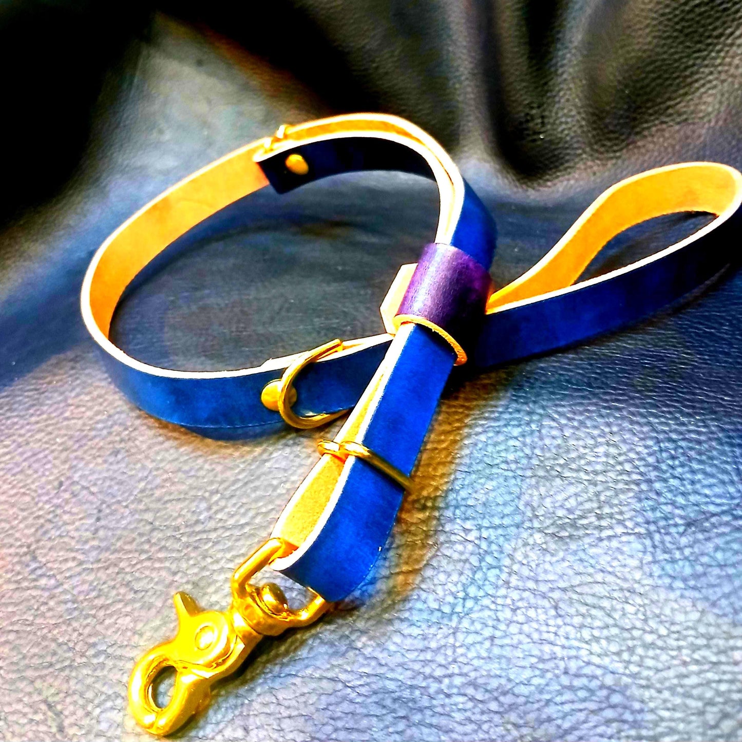 Hand Made Adjustable Multifunctional Leather Dog Leash