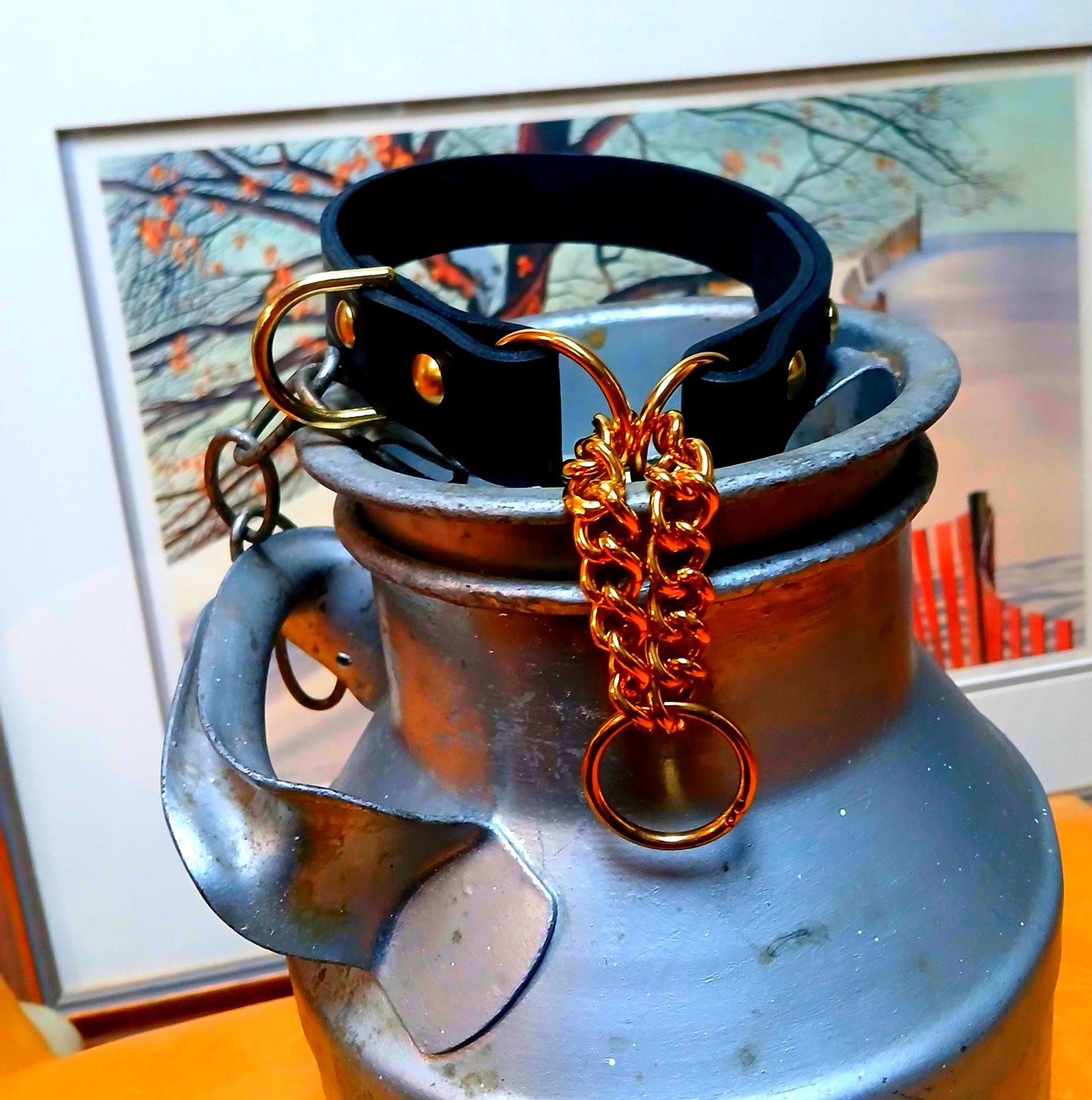 Hand Made Adjustable Leather Dog Collar