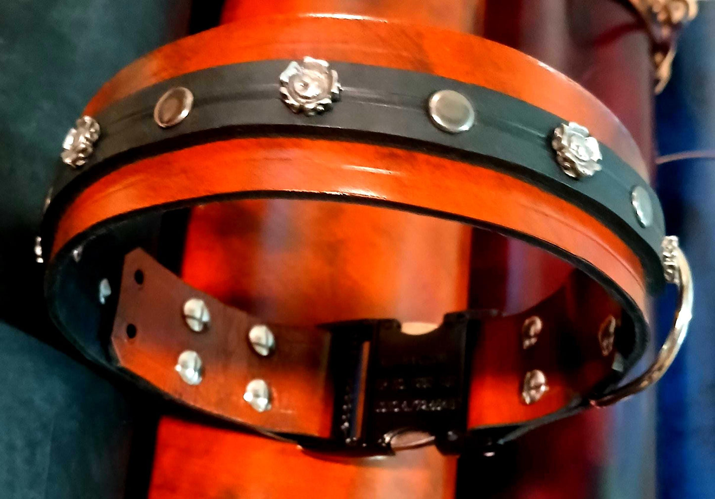 Hand Made Quick Release Leather Dog Collar