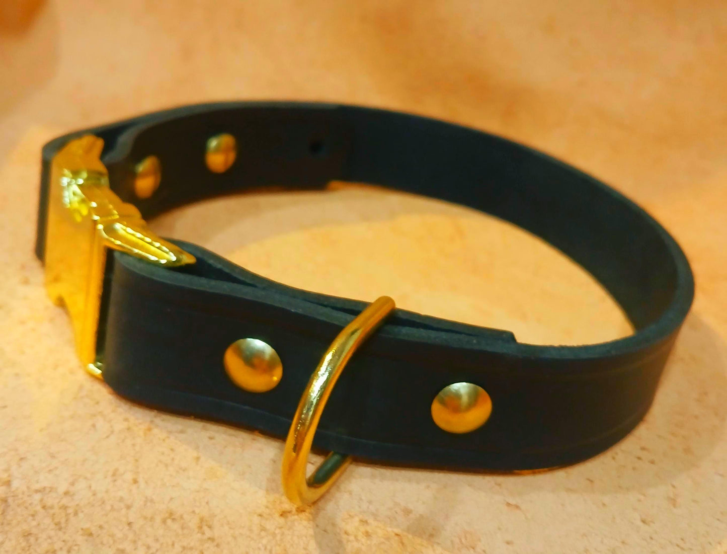 Hand Made Adjustable Leather Quick Release Dog Collar