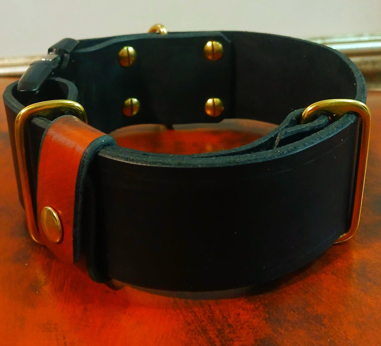 Hand Made Adjustable Leather Quick Release Dog Collar
