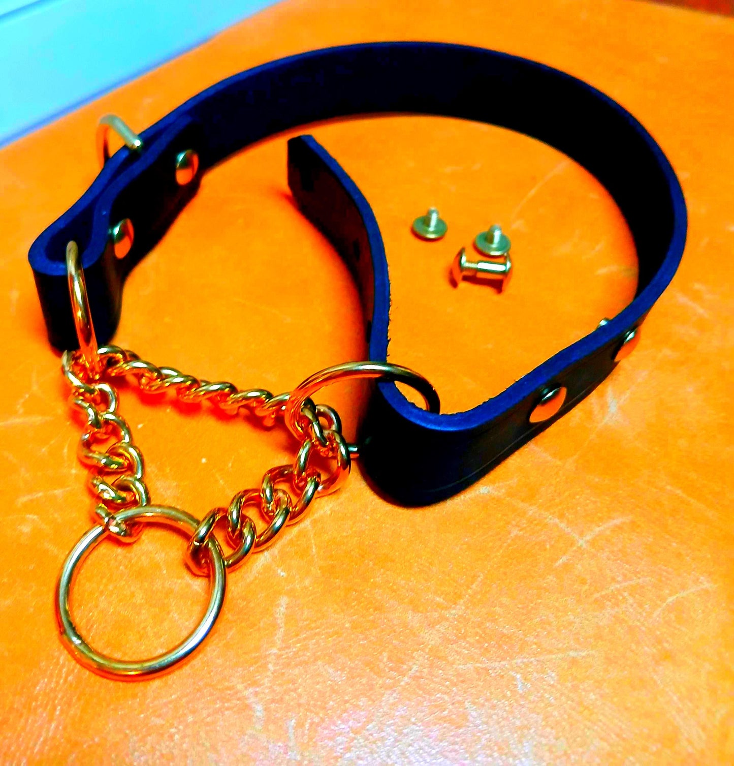 Hand Made Adjustable Leather Dog Collar