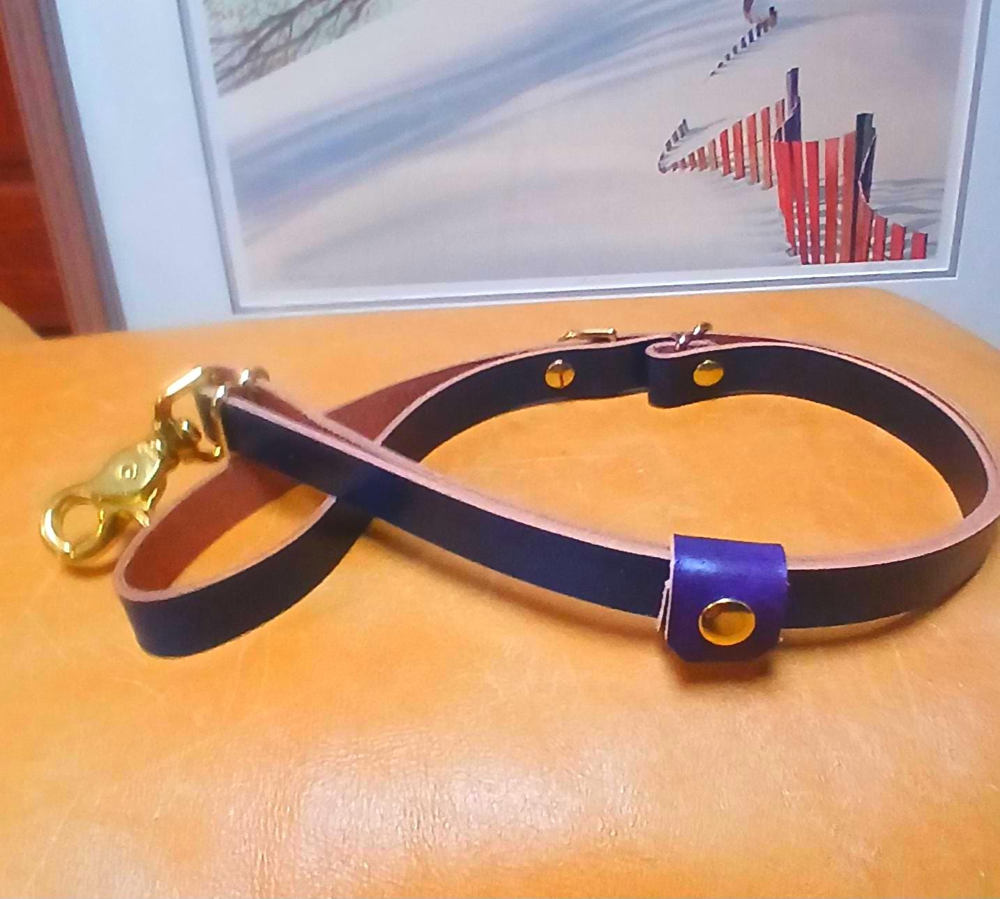 Hand Made Adjustable Multifunctional Leather Dog Leash