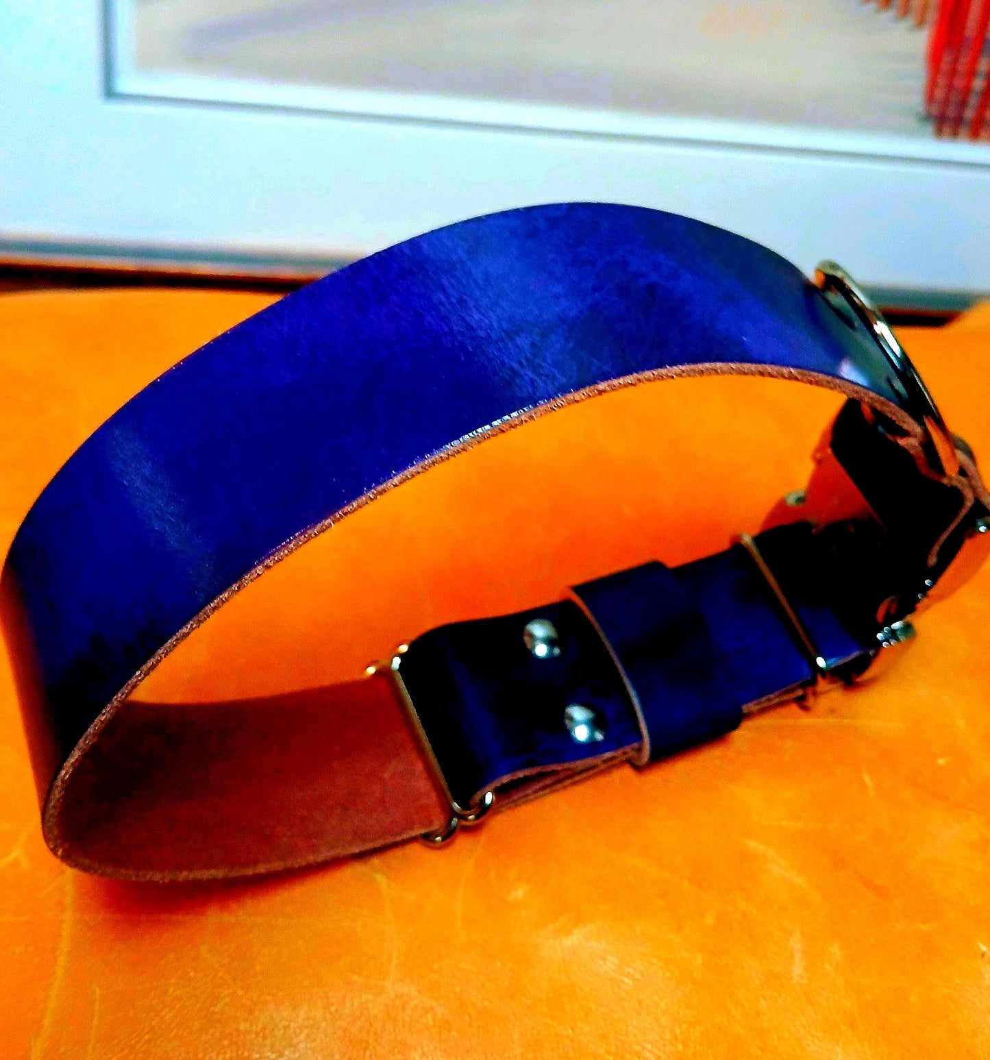 Hand Made Leather Dog Collar Adjustable Quick Release