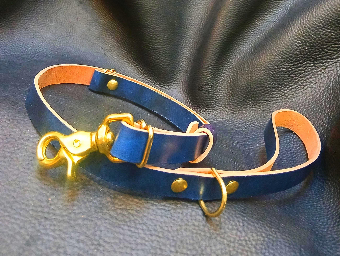 Hand Made Adjustable Multifunctional Leather Dog Leash