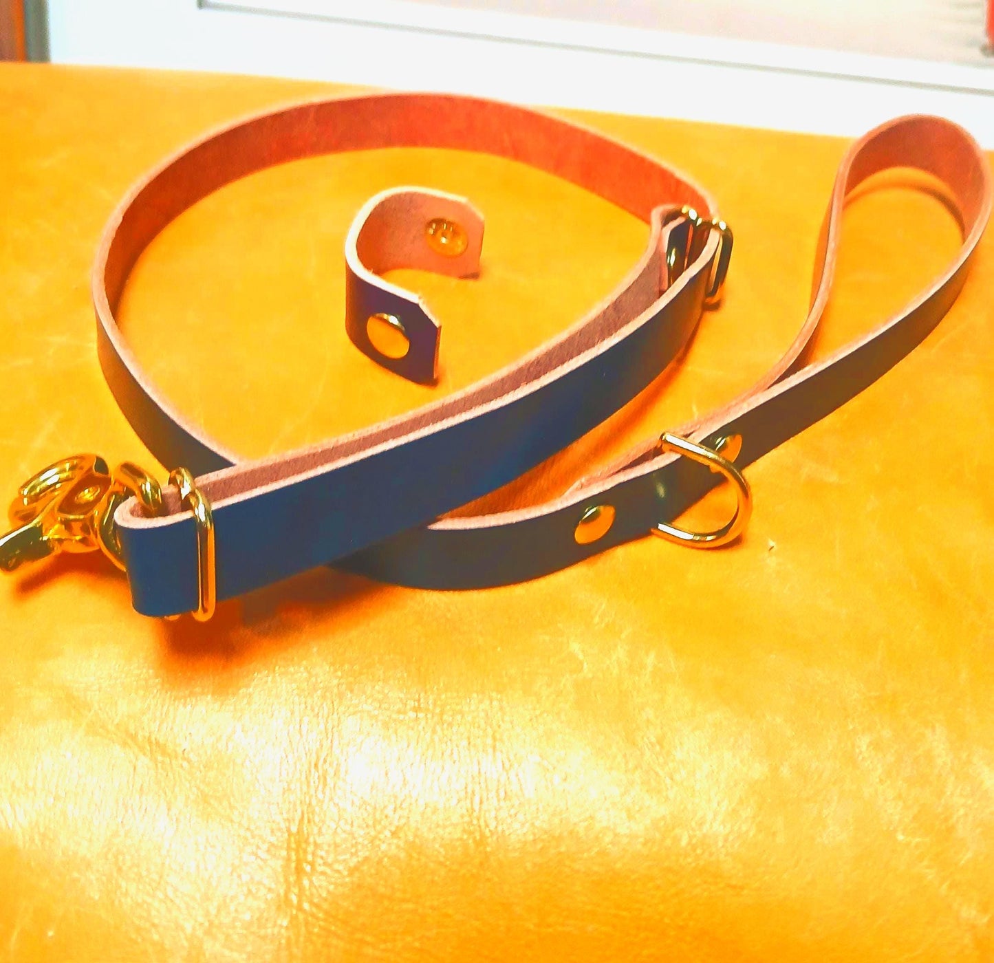 Hand Made Adjustable Multifunctional Leather Dog Leash