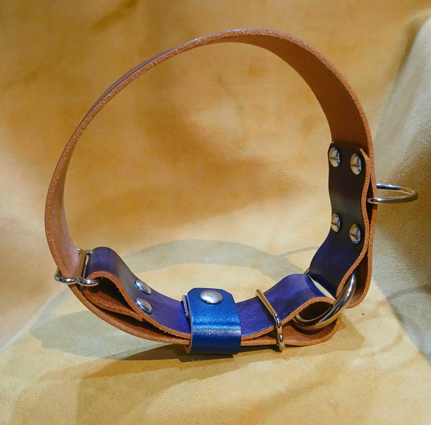 Hand Made Adjustable Leather Tag Dog Collar