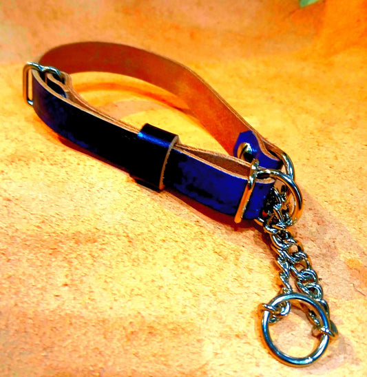 Leather Martingale Dog Collar, Adjustable, Customizable - Stone Rival Leather