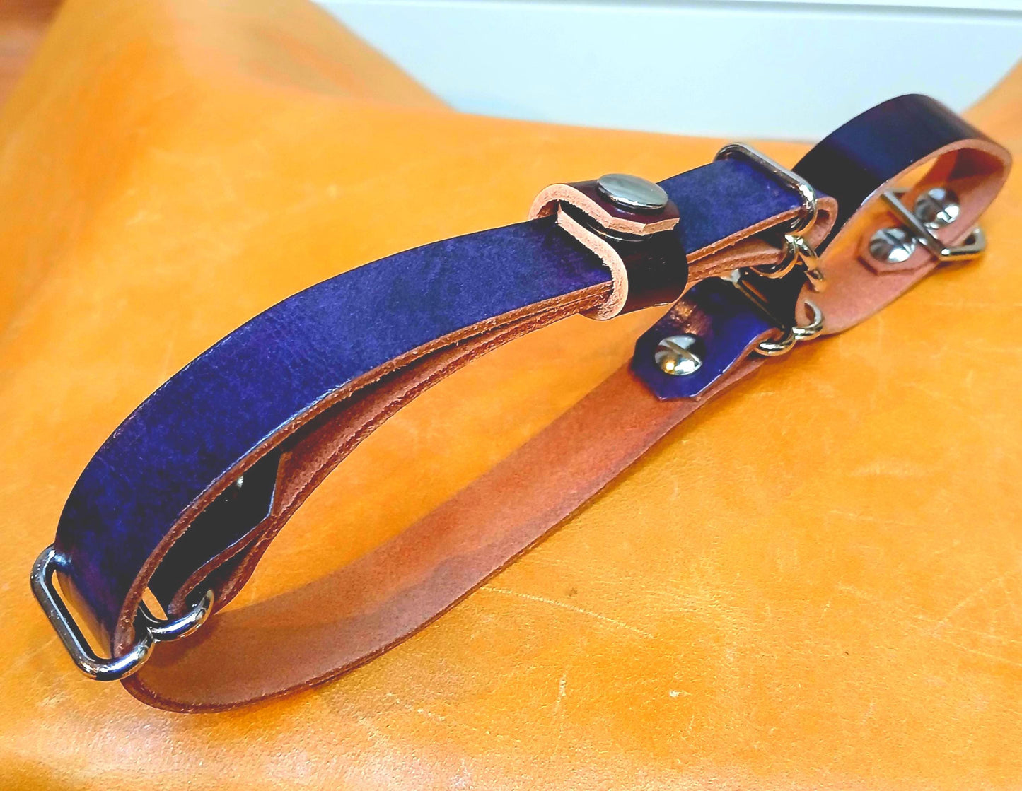 Hand Made Leather Dog Collar Martingale Collar