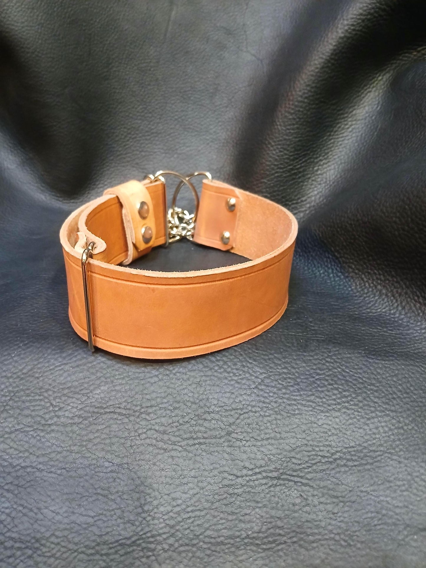 Hand Made Leather Dog Collar Martingale Collar Adjustable