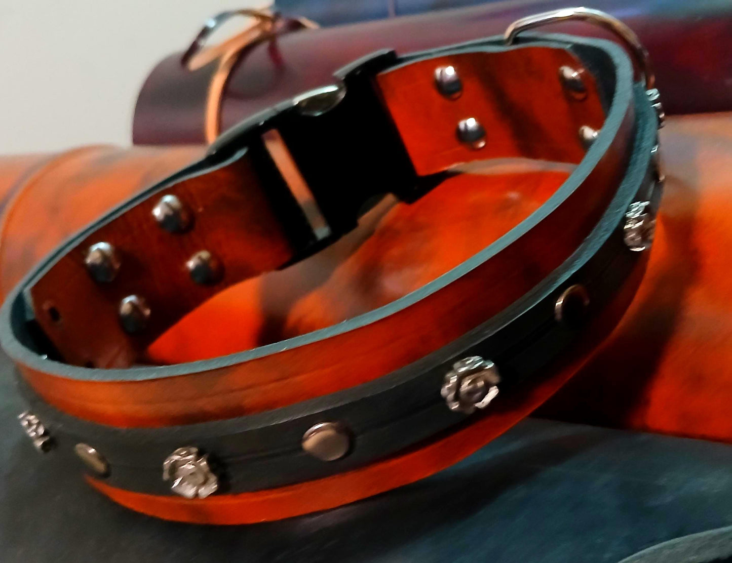 Hand Made Quick Release Leather Dog Collar